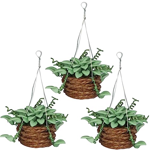 Garneck 3pcs Mini Puppenhaus Garten Zubehör Miniatur Topfpflanze Künstliche Decor Für Miniatur Hause von Garneck