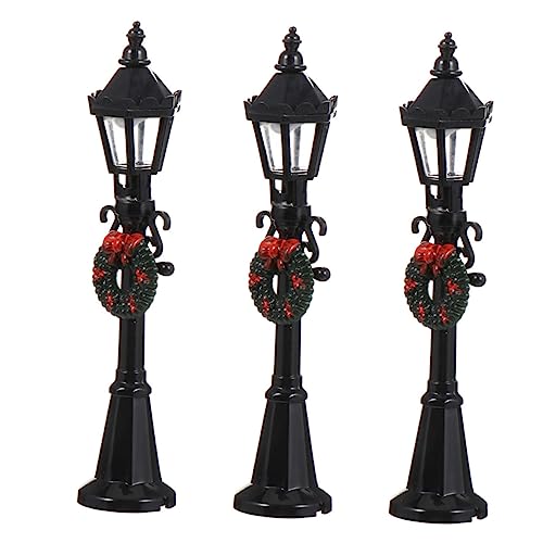 Garneck 3 Stück Schwarzes Straßenlichtmodell Weihnachtsdorf Zubehör Klein Miniatur-straßenlaternen Puppenhaus-miniaturlichter Mini-straßenlaternen Fee Plastik Black Garneck 3 Stück Schwarzes Straßenlichtmodell Weihnachtsdorf Zubehör Klein Miniatur-straßenlaternen Puppenhaus-miniaturlichter Mini-straßenlaternen Fee Plastik Black von Garneck