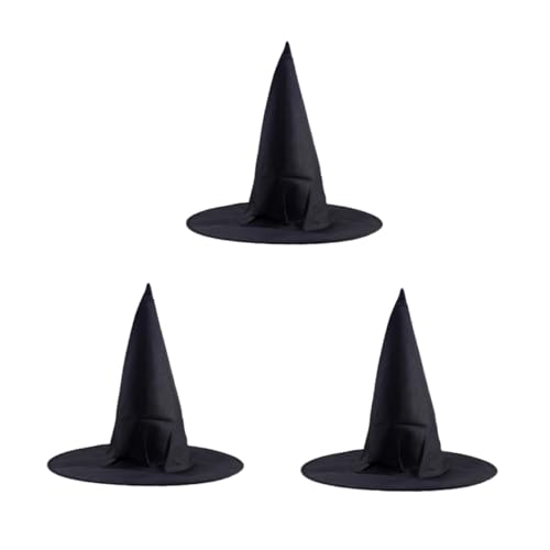 Garneck 3 Stück Teiliges Halloween Hexenhut Schwarzem Oxfordstoff Steeple Witch Hat Langlebiges Partyzubehör für Kostüm Rollenspiele und Halloween Feiern Garneck 3 Stück Teiliges Halloween Hexenhut Schwarzem Oxfordstoff Steeple Witch Hat Langlebiges Partyzubehör für Kostüm Rollenspiele und Halloween Feiern von Garneck