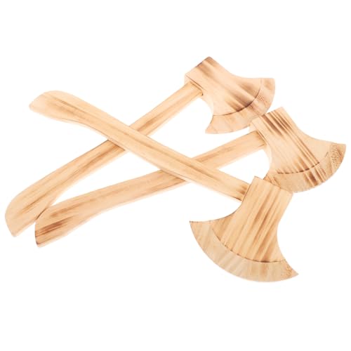 Garneck 3 Stück Teiliges Halloween Holzäxte Realistische Attrappen für Kostümpartys Retro und Simulierte Requisiten Kinderfreundlich für Rollenspiele und Halloween Dekoration von Garneck