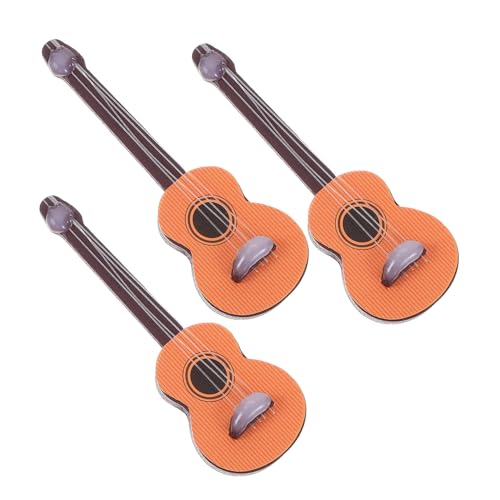 Garneck 3 Stück Teiliges Mini Gitarrenmodell für Puppenhaus Dekoration Realistische Musikinstrumente für DIY Projekte Gitarre für Kreative Wohnraumgestaltung von Garneck