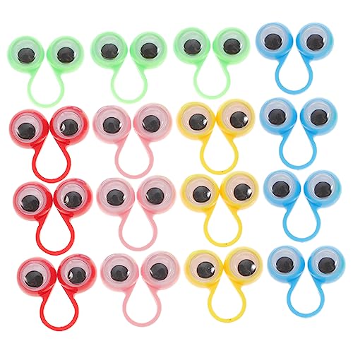 Garneck 30 Stück Fingeraktivitätsring Fingerpuppen Augapfelringe Aus Kunststoff Fingerpuppen Für Fingerpuppen Kleinkinder Fingeraugenpuppe Plastik von Garneck