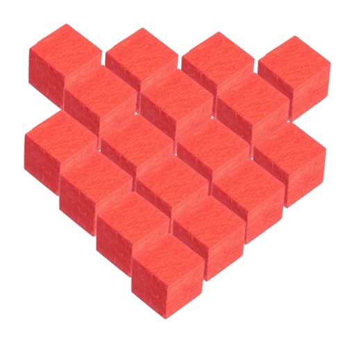 Garneck 30 Stück Holzblock -spielzeugzubehör Hölzerner Leerer Stempel Kleine Holzwürfel Block Quadratisch Aus Holz Babyparty-blöcke Zum Dekorieren Holzbriefblöcke Rot von Garneck