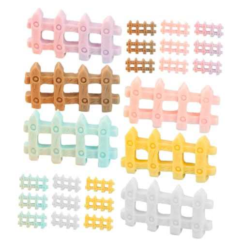 Garneck 30 Stück Mini Zaun Modell Einfassung Puppenhaus Künstliches Spalier Lattenzaun Garten Kleines Zaun Modell Sandtisch Zaun Modell Miniatur Zaun Requisite Dekoratives Zaun von Garneck