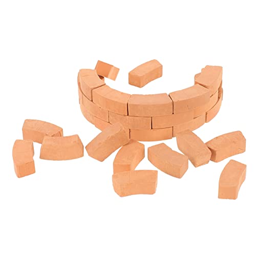 Garneck 30 Stück Mini-bausteinmodell Miniatur Ziegel Bausteine Bauen Building Block - Mini-Steine, Kleine Steine Mini-Fake-Steine Spielzeugsteine Rot Ton von Garneck