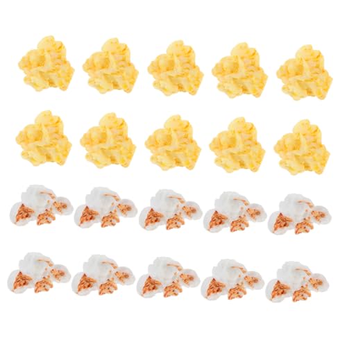 Garneck 30 Stück Teiliges Popcorn Dekor aus Hochwertigem Resin Kreative DIY Ohrring Accessoires und Foto Requisiten Lebensechte Popcornform für Handyzubehör und Mikrolandschaft Dekoration Garneck 30 Stück Teiliges Popcorn Dekor aus Hochwertigem Resin Kreative DIY Ohrring Accessoires und Foto Requisiten Lebensechte Popcornform für Handyzubehör und Mikrolandschaft Dekoration von Garneck