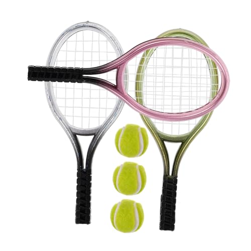 Garneck 3Sätze Mini Tennisschläger Teiliges Mit Tennisbällen Perfektes Zubehör Für Puppenhaus Und Landschaften Leicht Und Platzsparend Für Kreative Dekorationen Garneck 3Sätze Mini Tennisschläger Teiliges Mit Tennisbällen Perfektes Zubehör Für Puppenhaus Und Landschaften Leicht Und Platzsparend Für Kreative Dekorationen von Garneck