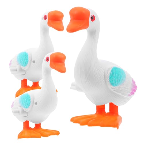 Garneck 3Stücke Aufziehbare Springgans Spielzeuge Kreative Gans Tierspielzeuge Lustige Interaktive Spielzeuge für Fördert Motorische Fähigkeiten und Aktives von Garneck