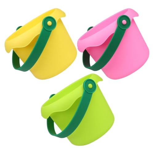 Garneck Strand Spielzeugset 3 Stücke Bunte Kunststoff Sandeimer für Kinder Tragbarer Eimer für Sandburgen und Outdoor Spiele Garneck Strand Spielzeugset 3 Stücke Bunte Kunststoff Sandeimer für Kinder Tragbarer Eimer für Sandburgen und Outdoor Spiele von Garneck