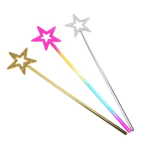 Garneck 3Stücke Feenstäbe für Glitzernde Sternzauberstäbe für Kostümpartys Geburtstagsfeiern und Cosplay Kostümrequisiten für Teenager von Garneck