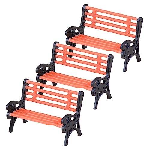 Garneck 3Stücke Gartenbank Teiliges Puppenhaus Möbel Für Kreative Mini Dekoration Für Feengärten Und DIY Mini Detailverliebt Und Langlebig von Garneck