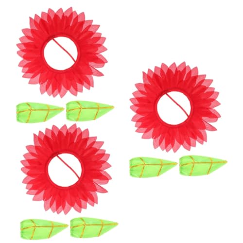 Garneck 3St Sonnenblumenkopfbedeckung camoing Kinder Party Kidcore-Kleidung Dekor lustige Hüte für Party Cosplay-Sonnenblumen-Kopfbedeckung die Blumen Hut Zubehör Färberdistel Sporttreffen von Garneck