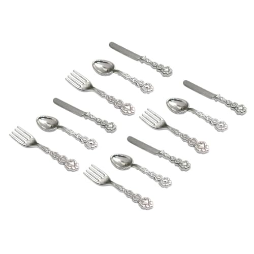 Garneck 4 Sätze Mini-Western-Geschirr Küchen -Spielset Accessoires Mini-Geschirrdekoration Küchenutensilien für Miniaturbesteck Puppenstubengeschirr Legierung Silver Garneck 4 Sätze Mini-Western-Geschirr Küchen -Spielset Accessoires Mini-Geschirrdekoration Küchenutensilien für Miniaturbesteck Puppenstubengeschirr Legierung Silver von Garneck