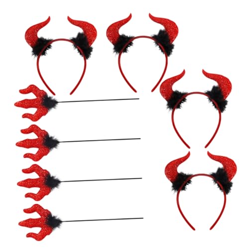 Garneck 4 Sätze Teufelshörner Haarreif und Halloween Kostüm Zubehör für Karneval Maskenball und Cosplay Leichtes Design Vielseitig für Partys und Themenveranstaltungen Garneck 4 Sätze Teufelshörner Haarreif und Halloween Kostüm Zubehör für Karneval Maskenball und Cosplay Leichtes Design Vielseitig für Partys und Themenveranstaltungen von Garneck