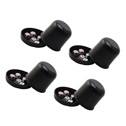 Garneck 4 Sätze Würfelbecher Schwarze Geformt Würfelspiel Lustig Party Gefühlt Rollen Groß Rechts Jumbo Würfelbecher Verdicken Bruchfeste Tasse Bar Würfelbecher Black von Garneck