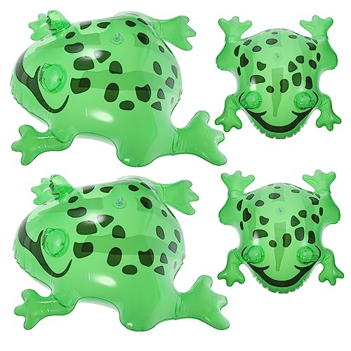 Garneck Aufblasbare Frösche Spielzeug 4 Stück Set Bounce Frösche Für Party Tasche Füllstoffe von Garneck