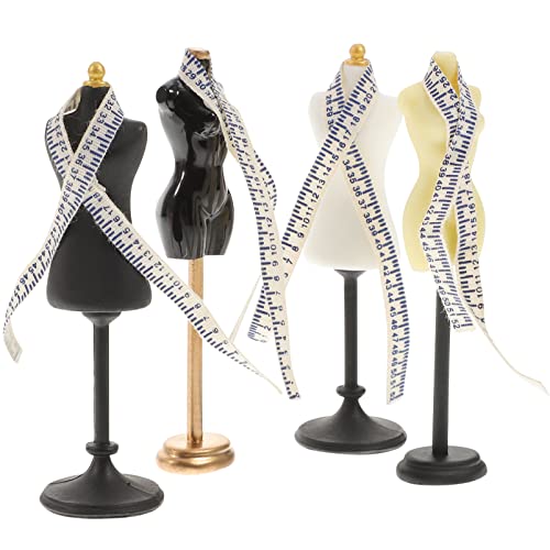 Garneck 4 Sets Miniatur Szene Schaufensterpuppen Puppenpuppen Kleiderspielzeug Puppenmaschinen Puppenhauslichter Miniaturen Schaufensterpuppen Verstellbares Weibliches Puppenzubehör von Garneck