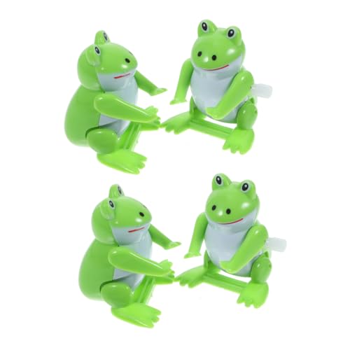 Garneck 4 Stück Aufziehspielzeug Froschfiguren Interaktives Niedliches Froschspielzeug für Kindergeburtstage Partygeschenke Schulspiele Deko für Kleine Froschliebhaber von Garneck