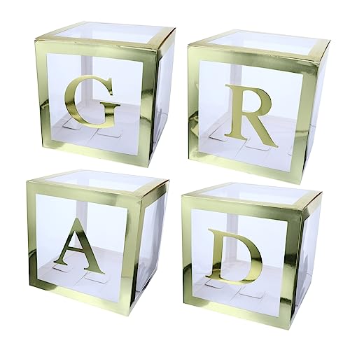 Garneck 4 Stück Boxen Ballonbox Für Die Abschlusssaison Durchsichtige Ballons Buchstabenballons Goldene Ballonhüllen Ballonblöcke Abschlussfeier Dekorationen Fotografie Requisiten Garneck 4 Stück Boxen Ballonbox Für Die Abschlusssaison Durchsichtige Ballons Buchstabenballons Goldene Ballonhüllen Ballonblöcke Abschlussfeier Dekorationen Fotografie Requisiten von Garneck