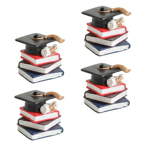 Garneck 4 Stück Buchdekorationsornamente Abschlussfeier Hochzeit Papierdekorationen Geburtstag You Board Mini Buchstapel Ornamente Oh Buchstapel Dankeschön von Garneck