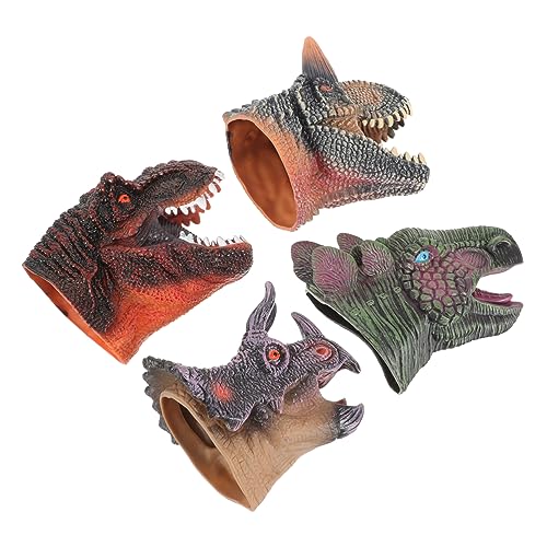 Garneck 4 Stück Dinosaurier-handpuppenspielzeug Rollenspiel Handpuppe Geschichtenerzählendes Handpuppenspielzeug Handpuppe Für Geschichte Sprechende Handpuppe Kinderpuppen Vinyl von Garneck