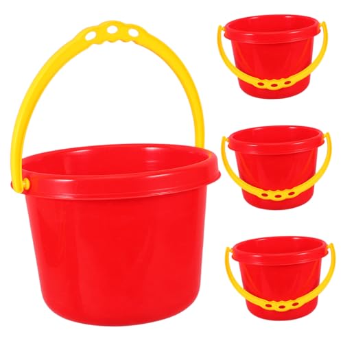 Garneck 4 Stück Eimerspielzeug für den Strand Sandspielzeug für den Strand Eimer Sandwerkzeuge Sandeimer Strandspielzeug für Zufällige Farbe von Garneck