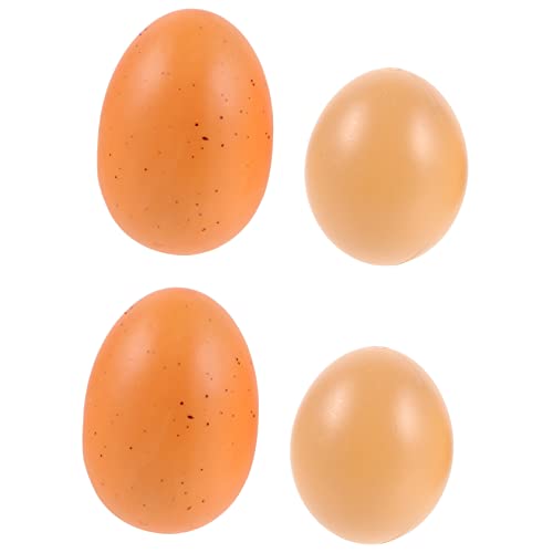 Garneck 4 Stück Fake Eier Dekoration aus Künstliche Hühner Eier für Bastelprojekte Tischdekoration für Ostern und DIY Projekte Fotorequisiten von Garneck