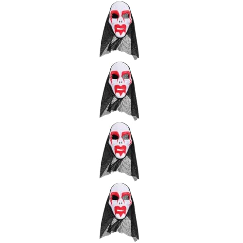Garneck 4 Stück Halloween-Maske Karnevalsnachtmaske auffällige Geistermaske Rattenmaske halloween maske halloweenmaske Tanzparty-Maske Party-Gesichtsmaske nachts schmücken Requisiten PVC von Garneck