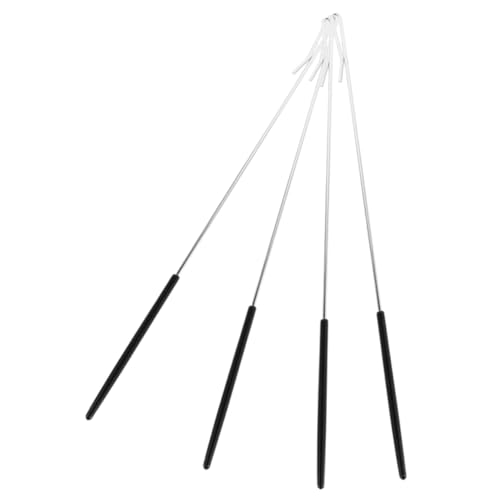 Garneck 4 Stück Handpuppen-Joystick Holzpuppenkämpfer Fingerspielzeug für die ganze Familie Mini-Handzeiger Marionette steckt Hände Puppenständer Puppenstab Plastik Silver von Garneck