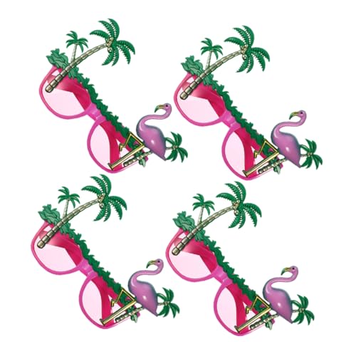Garneck 4 Stück Hawaiianische Flamingo Partybrillen mit Kokosbaum Lustige Tropische Eyewear für Strand und Poolpartys Sommer Accessoires für Luau Tanz und Verkleidung Garneck 4 Stück Hawaiianische Flamingo Partybrillen mit Kokosbaum Lustige Tropische Eyewear für Strand und Poolpartys Sommer Accessoires für Luau Tanz und Verkleidung von Garneck
