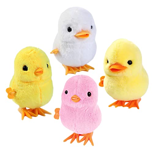Garneck 4 Stück Jumping Huhn- Und Entenspielzeug Springen Kleines Hühnchenspielzeug Spielzeughühner Für Kuscheltier Huhn Kleinkindspielzeug Kükenspielzeug Plüsch von Garneck