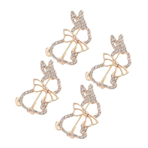 Garneck 4 Stück Kaninchen Brosche Hasenstifte High-end-brosche Taschenbrosche Niedliche Hasenbrosche Rattan Steckregale Lustige Anstecknadeln Für Den Rucksack Anzugbrosche Legierung Golden von Garneck