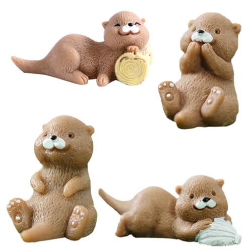 Garneck 4 Stück Kleine Otter-Dekoration Miniatur Feengarten Zubehör Bausatz Kuchen -Topper Figuren Geburtstagsgeschenk mikrolandschaft Otter-Ornament Mikrootter Otter-Dekorationen Harz Garneck 4 Stück Kleine Otter-Dekoration Miniatur Feengarten Zubehör Bausatz Kuchen -Topper Figuren Geburtstagsgeschenk mikrolandschaft Otter-Ornament Mikrootter Otter-Dekorationen Harz von Garneck