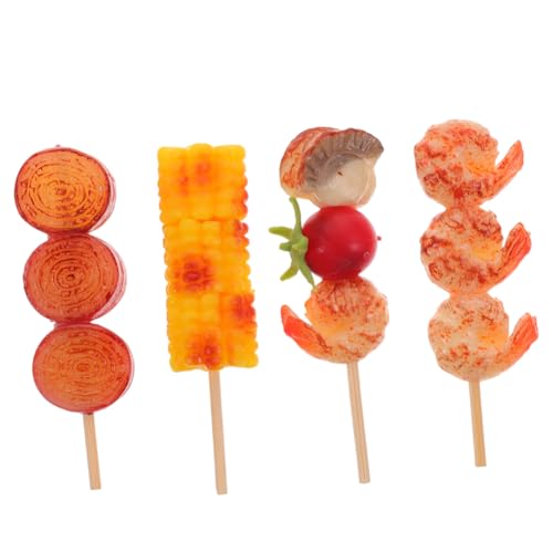 Garneck 4 Stück Mini -Barbecue -Spießspielzeuge Grill für falsches Essen Lebensmitteldekor realistisches Spielfutter Simulationsdekoration gefälschte Essensrequisite PVC Garneck 4 Stück Mini -Barbecue -Spießspielzeuge Grill für falsches Essen Lebensmitteldekor realistisches Spielfutter Simulationsdekoration gefälschte Essensrequisite PVC von Garneck