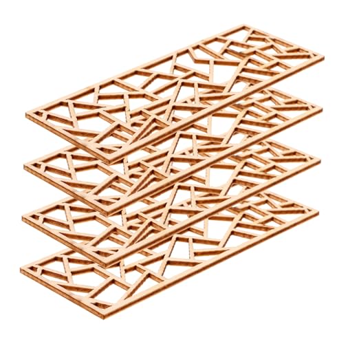 Garneck 4 Stück Miniatur Chinesischer Holz Bildschirm Dekoratives Miniaturhaus Zubehör Handgefertigt Sicherer Holzschirm für Puppenhaus Sandtisch und Mikro Landschaft Kreatives von Garneck