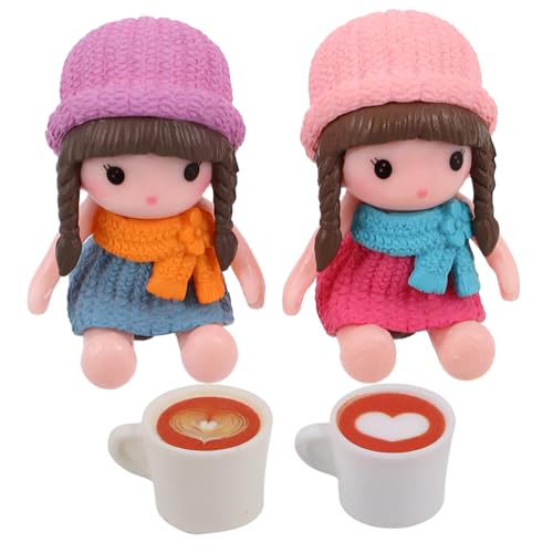 Garneck 4 Stück Miniatur-puppenornamente Deko Puppenessen Kaffeetasse Puppenhaus Mini-teetassen Kaffee Puppenhaus Holzspielzeug Für Den Nachmittagstee Harzkaffee Kunststoff von Garneck