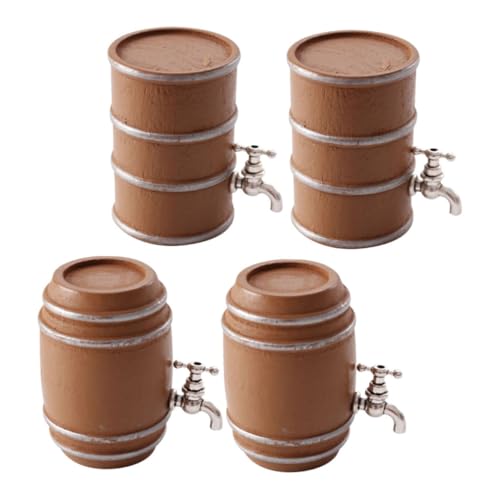 Garneck 4 Stück Miniaturisierte Holz Weinfass Modell Detailgetreue Puppenhaus Zubehör für DIY Whisky Fass Dekoration Realistische Miniaturfiguren für Fotografie und Heimdekoration Garneck 4 Stück Miniaturisierte Holz Weinfass Modell Detailgetreue Puppenhaus Zubehör für DIY Whisky Fass Dekoration Realistische Miniaturfiguren für Fotografie und Heimdekoration von Garneck