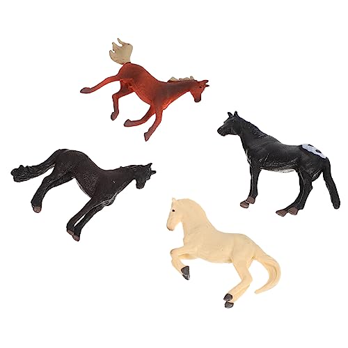 Garneck 4 Stück Pferdemodell Spielzeugpferde Figuren Modellpferde Dekorative Pferdefiguren Kleine Pferdefiguren Dekorative Spielzeugpferde Dekorative Pferdefiguren Realistische von Garneck