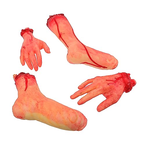 Garneck 4 Stück Simulation abgetrennter Gliedmaßen Halloween-Körperteile Dekoration Arm Halloween Horror deko Halloween grusel deko knifflige Requisiten Festival gruselige Requisite Vinyl Garneck 4 Stück Simulation abgetrennter Gliedmaßen Halloween-Körperteile Dekoration Arm Halloween Horror deko Halloween grusel deko knifflige Requisiten Festival gruselige Requisite Vinyl von Garneck