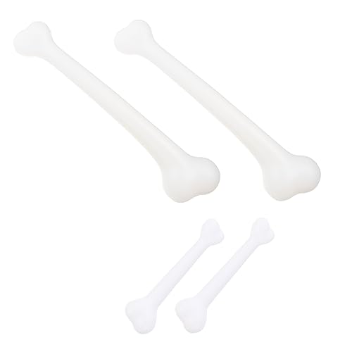 Garneck 4 Stück Simulierte menschliche Knochen Dinosaurierkostüm falsche Knochen Figur Halloween totenköpfe Halloween Halloween-Knochen Spukhaus Knochen Plastik Weiß von Garneck