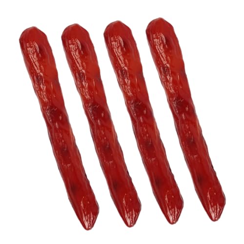 Garneck 4 Stück Simuliertes Wurstmodell Gefälschter Essen Fensterrequisiten Realistische Falsche Früchte Avivilea Künstliche Hot Dogs Hot Dog Award PVC Braun von Garneck