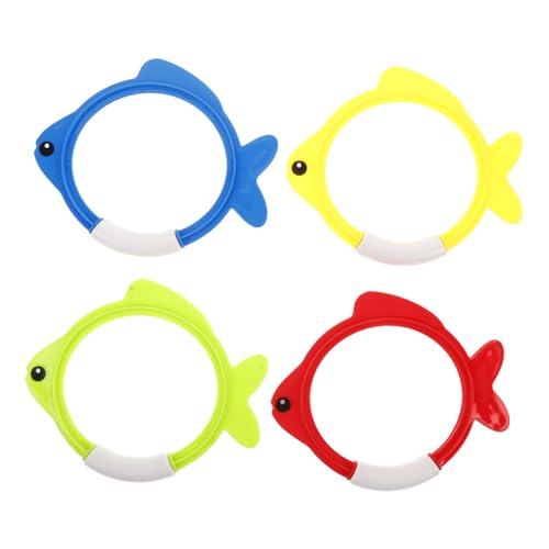 Garneck 4 Stück Tauchspielzeug Tauchringe Für Pool Pool-Ring-Spiel Sinkendes Poolspielzeug Für Tauchbecken Poolspielzeug Für Kleinkinder Pool-tauchringe Tauchstöcke Plastik von Garneck