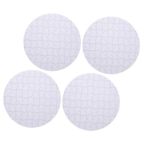 Garneck 4 Stück Transferpuzzle Selber Machen Leer Kinderpuzzle Rätsel Lernspielzeug Für Puzzles Puzzlematte Sublimationspuzzle Selber Machen Aufkleber Übertragen Weiß von Garneck