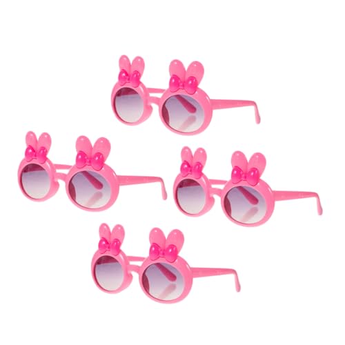 Garneck 4 Stück sonnenbrillen für klein Strand neuartige Brillen mit polarisiert Cool gesteckt kinderbrille Mode Sonnenbrillen für Mädchen Harz Rosa von Garneck