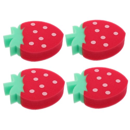 Garneck 4 Stücke Nette Obst Bad Duschschwamm Erdbeerförmige Dusche Luffa Cartoon Körperwäscher Baby Waschschwamm Für Kinder Erwachsene von Garneck