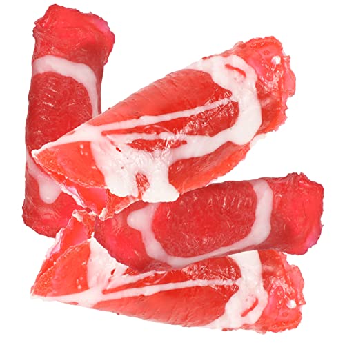 Garneck 4-Teilige Rolle künstliche Nahrungsmittel zur Ausstellung falsches Fleisch Lifelartige Fleischdekoration falsches Essen gekochtes Fleisch-Modell PVC von Garneck