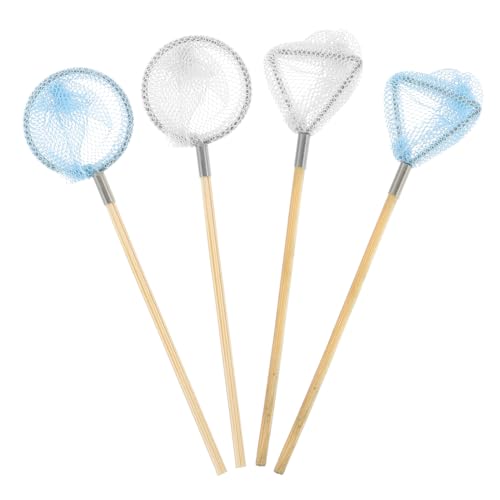 Garneck 4 Teiliges Fischernetz Taschenmodell Puppenspielzeug Miniatur Fänger Set Spielzeughaus Fischernetze Fischnetze Miniatur Requisiten Kleines Fischernetz Kleine von Garneck