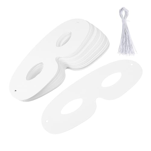 Garneck 40 Sätze Weiße Papiermasken zum Bemalen DIY Blanko Masken für Halloween Karneval Fasching Kostüm Cosplay Leichte Bastelmasken aus Papier für Kreative Maskerade und Partydekoration Garneck 40 Sätze Weiße Papiermasken zum Bemalen DIY Blanko Masken für Halloween Karneval Fasching Kostüm Cosplay Leichte Bastelmasken aus Papier für Kreative Maskerade und Partydekoration von Garneck