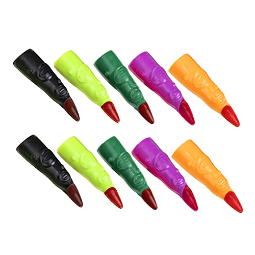 Garneck 40 Stück Bunte Halloween Finger DIY Fake Fingernägel für Kostüme Späße und Party Dekoration Wiederverwendbare Finger für Hexen Zombies und Garneck 40 Stück Bunte Halloween Finger DIY Fake Fingernägel für Kostüme Späße und Party Dekoration Wiederverwendbare Finger für Hexen Zombies und von Garneck