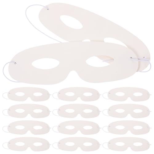 Garneck 40 Stück Teiliges Weiße aus Karton mit Elastischem Band Anpassbar und Bequem zum Bemalen für Kreative Familienaktivitäten Karneval und Kindermaskeraden Garneck 40 Stück Teiliges Weiße aus Karton mit Elastischem Band Anpassbar und Bequem zum Bemalen für Kreative Familienaktivitäten Karneval und Kindermaskeraden von Garneck